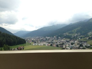 Blick aus dem Interconti auf Davos