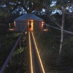 Lofthaven II treehouse getaway at Cypress Valley Canopy Tours zip line adventures in Spicewood, Texas