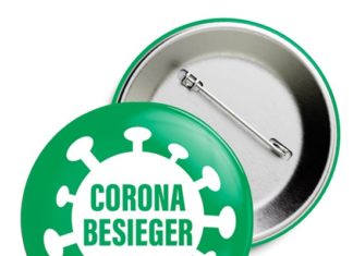 Corona-Besieger – dieser Button setzt ein Zeichen