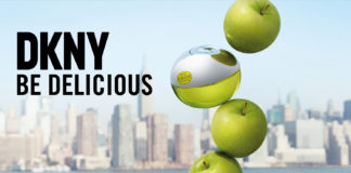 Grüne Äpfle vor Silhouette New York