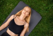 The,Girl,Lies,With,Her,Eyes,Closed,,On,A,Yoga