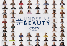 Schriftzug undefine beauty umgeben von kleinen Portrait-Fotos von Menschen.