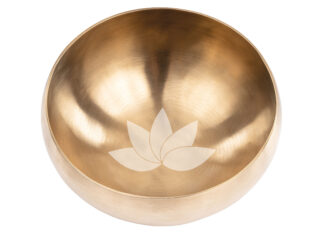 Klangschale mit Lotusblüte