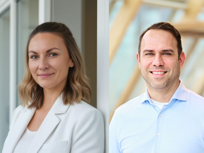 Neue Mitglieder des Management Boards bei Mäurer & Wirtz: Rebecca Kaptur (Director General Operations) und Matthias Kohl (Director Global Distribution & New Business)