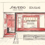 Shiseido bringt den Spirit von Tokyo nach Düsseldorf Bleistift-Zeichnung des Pop-Up-Stores.